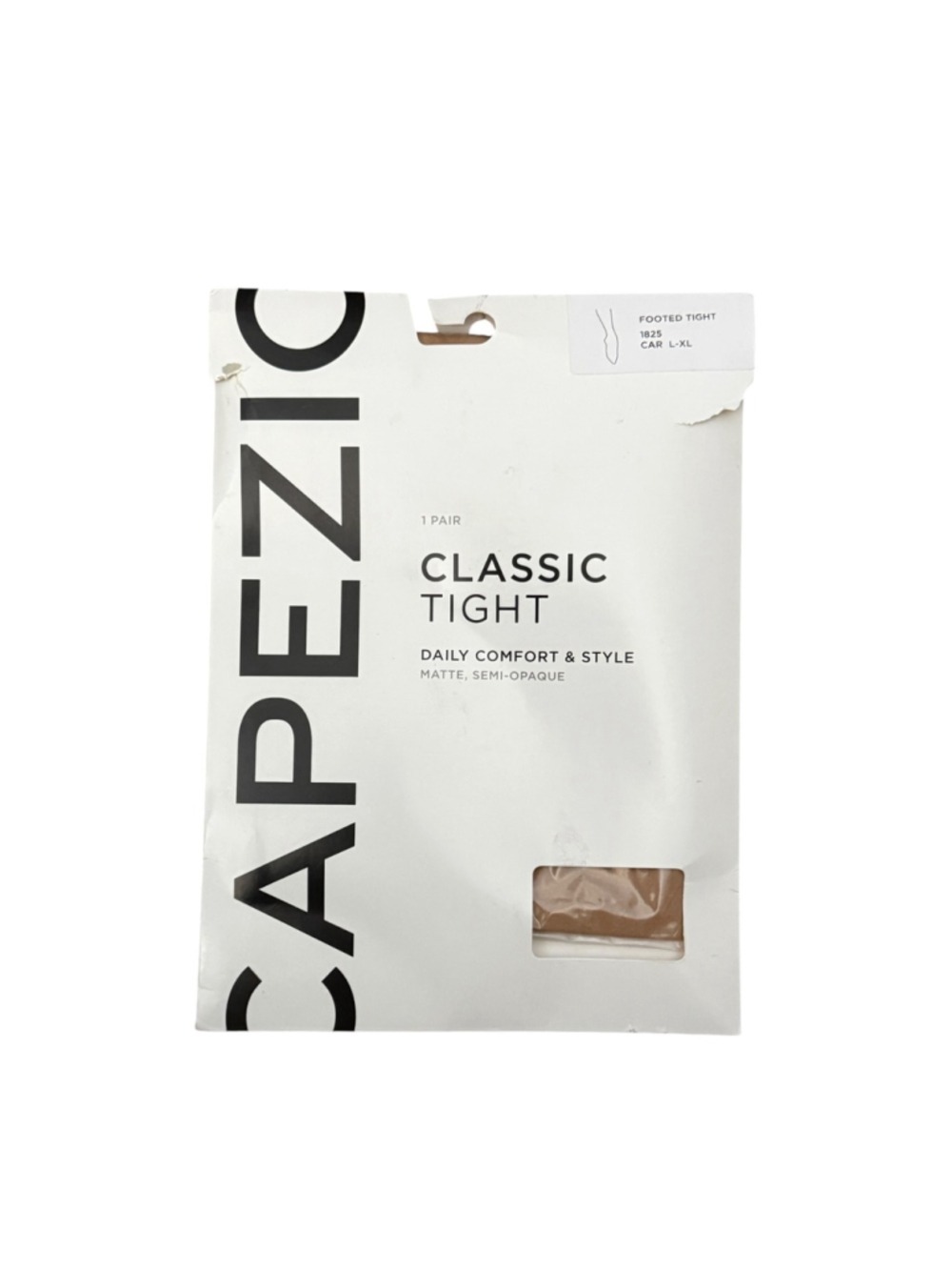 Capezio Classic Footed Dance Tights Caramel L/XL Semi-Opaque Matte Footed NIP